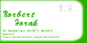 norbert horak business card